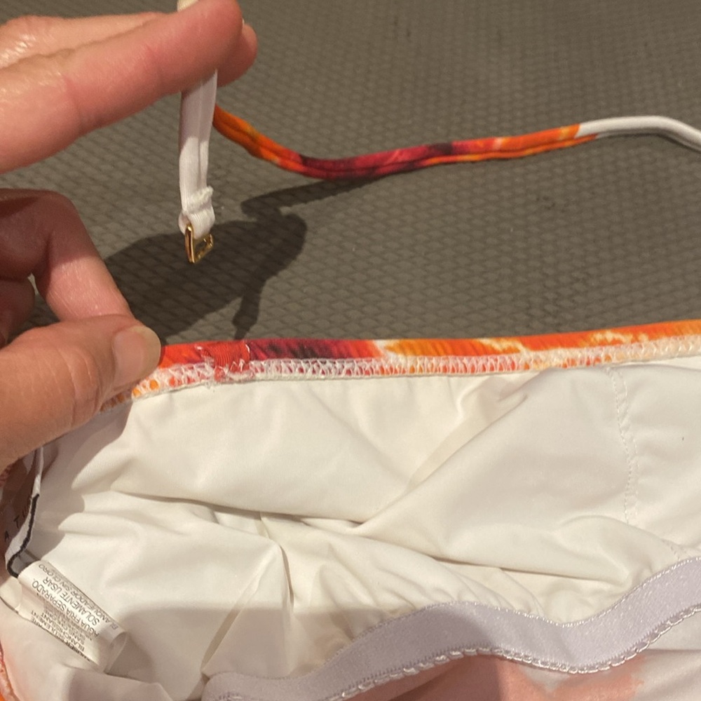 Trina Turk Orange & White Tie-Dye Tankini Set - Picture 7 of 10